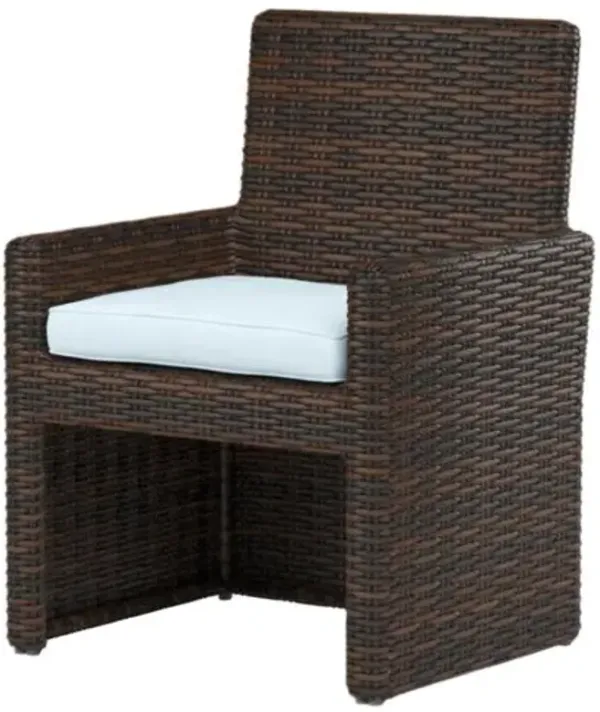 Montana Outdoor Aluminum/Resin Wicker Dining Chair - Blue