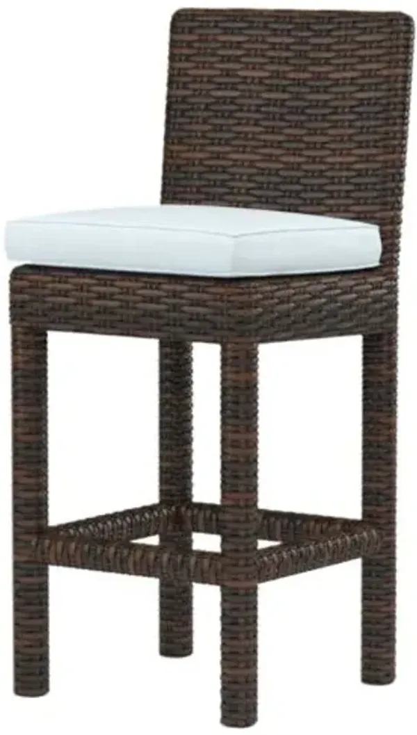 Montana Outdoor Aluminum/Resin Wicker Barstool - Blue