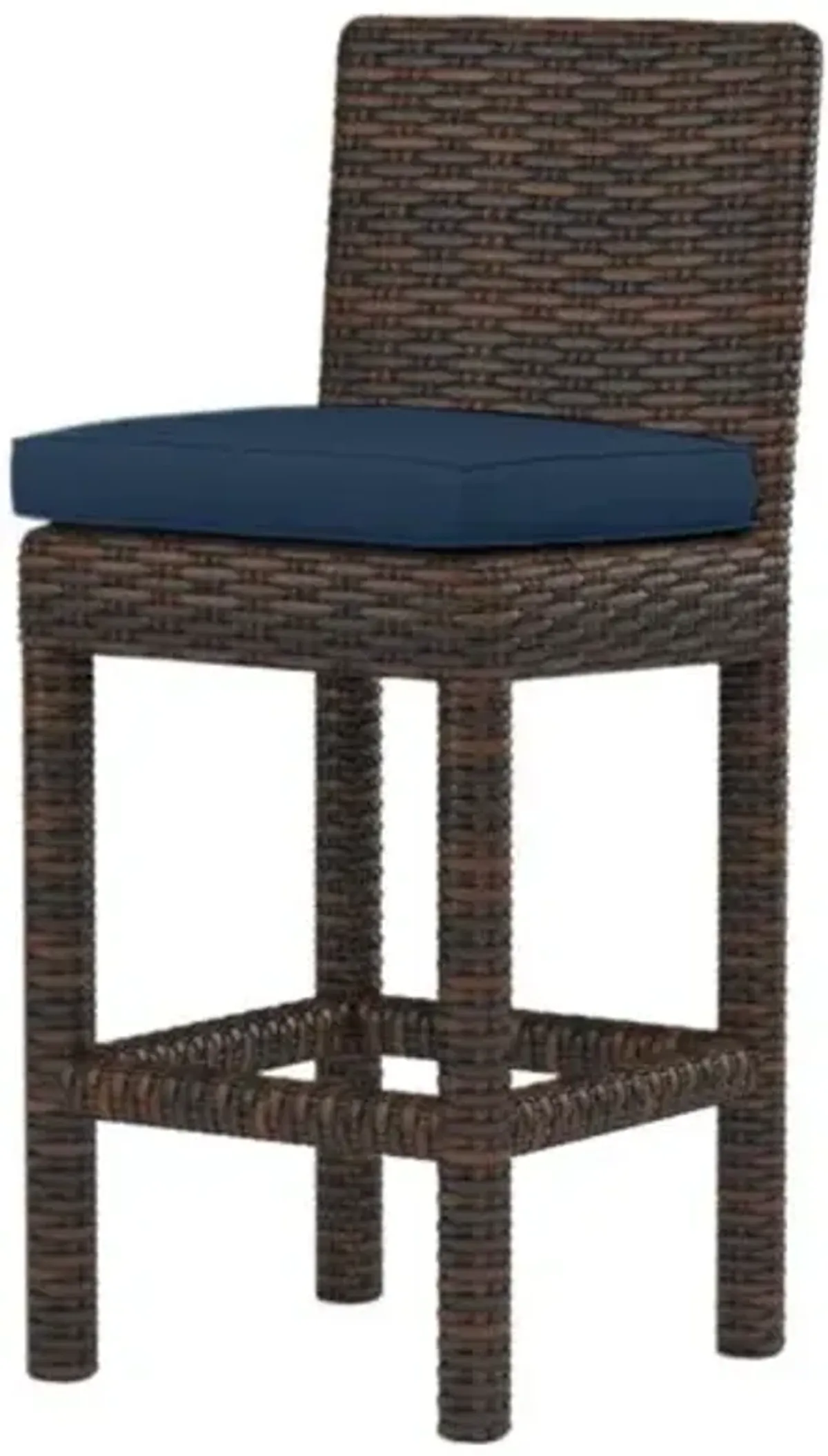 Montana Outdoor Aluminum/Resin Wicker Barstool - Blue