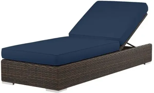 Montana Outdoor Aluminum/Resin Wicker Adjustable Chaise - Blue - Comfortable, Sturdy, Stylish