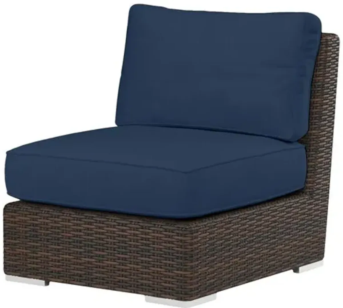 Montana Outdoor Aluminum/Resin Wicker Armless Club Chair