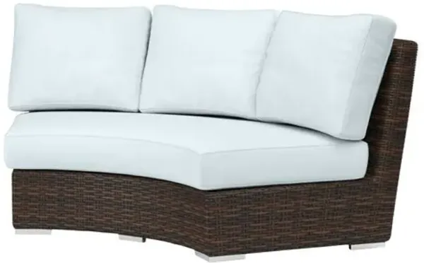 Montana Outdoor Aluminum/Resin Wicker Curved Sofa