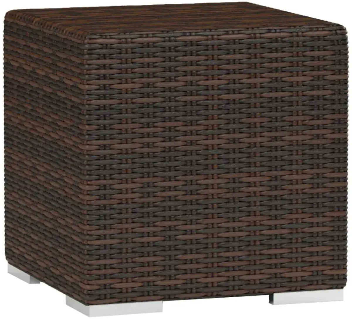 Montana Outdoor Aluminum/Resin Wicker End Table, Cognac