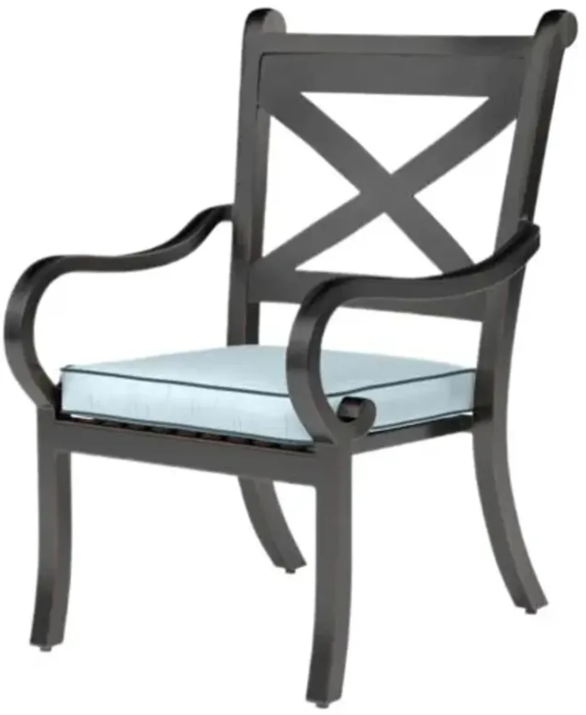 Kairis Outdoor Aluminum Dining Chair - Old World Copper Finish - Blue