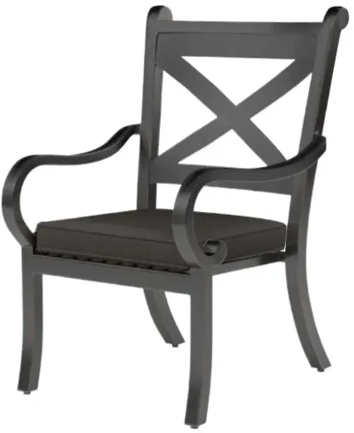 Kairis Outdoor Aluminum Dining Chair - Old World Copper Finish - Black