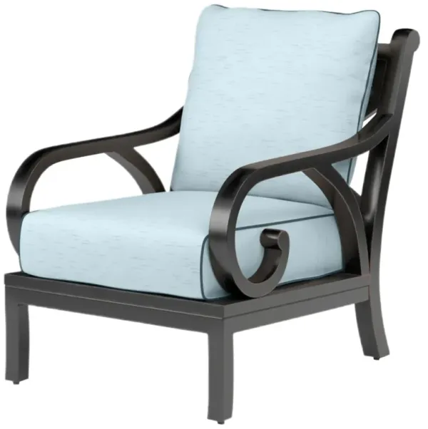 Kairis Outdoor Aluminum Club Chair, Old World Copper Finish