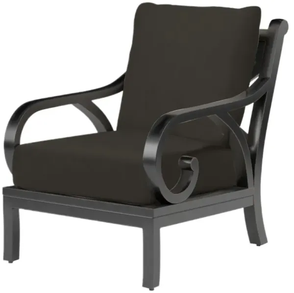 Kairis Outdoor Aluminum Club Chair, Old World Copper Finish