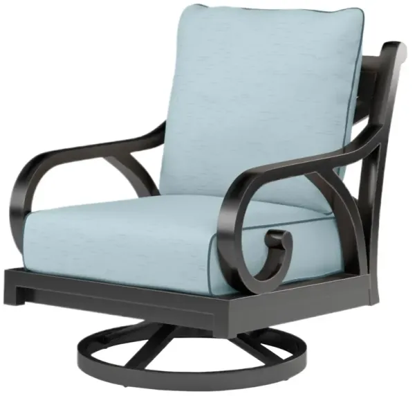 Kairis Outdoor Aluminum Swivel Rocker, Old World Copper Finish