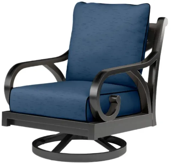 Kairis Outdoor Aluminum Swivel Rocker, Old World Copper Finish