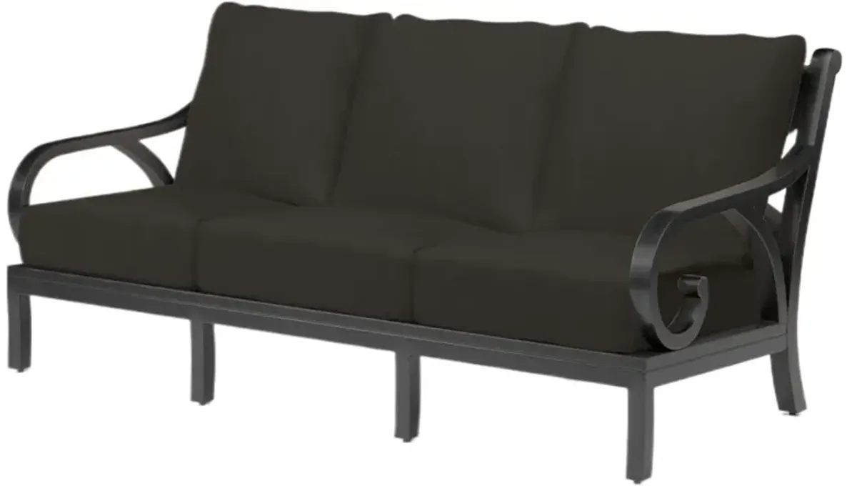 Kairis Outdoor Aluminum Sofa, Old World Copper Finish