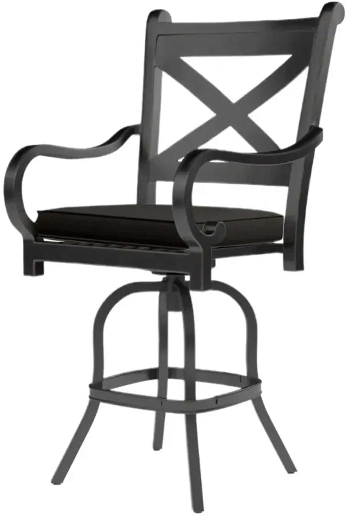 Kairis Outdoor Aluminum Barstool, Old World Copper Finish