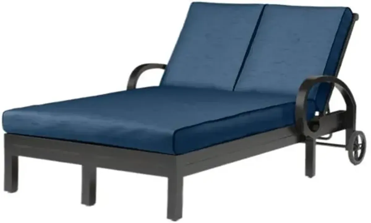 Kairis Outdoor Double Chaise - Blue - Comfortable, Sturdy, Stylish