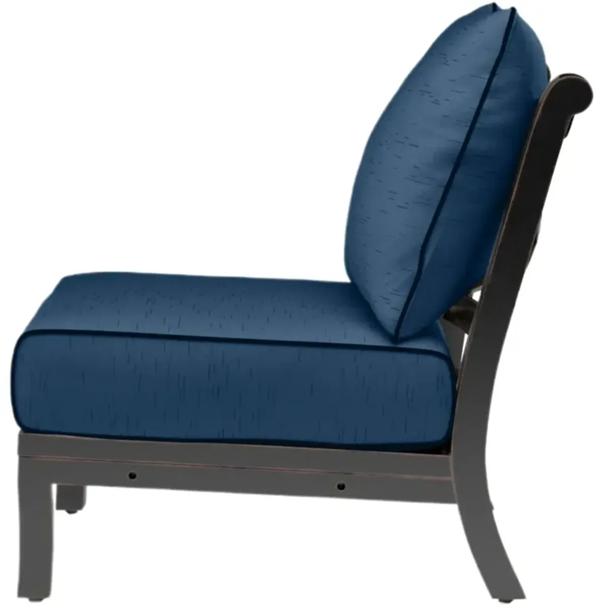 Kairis Outdoor Aluminum Armless Club Chair, Old World Copper Finish