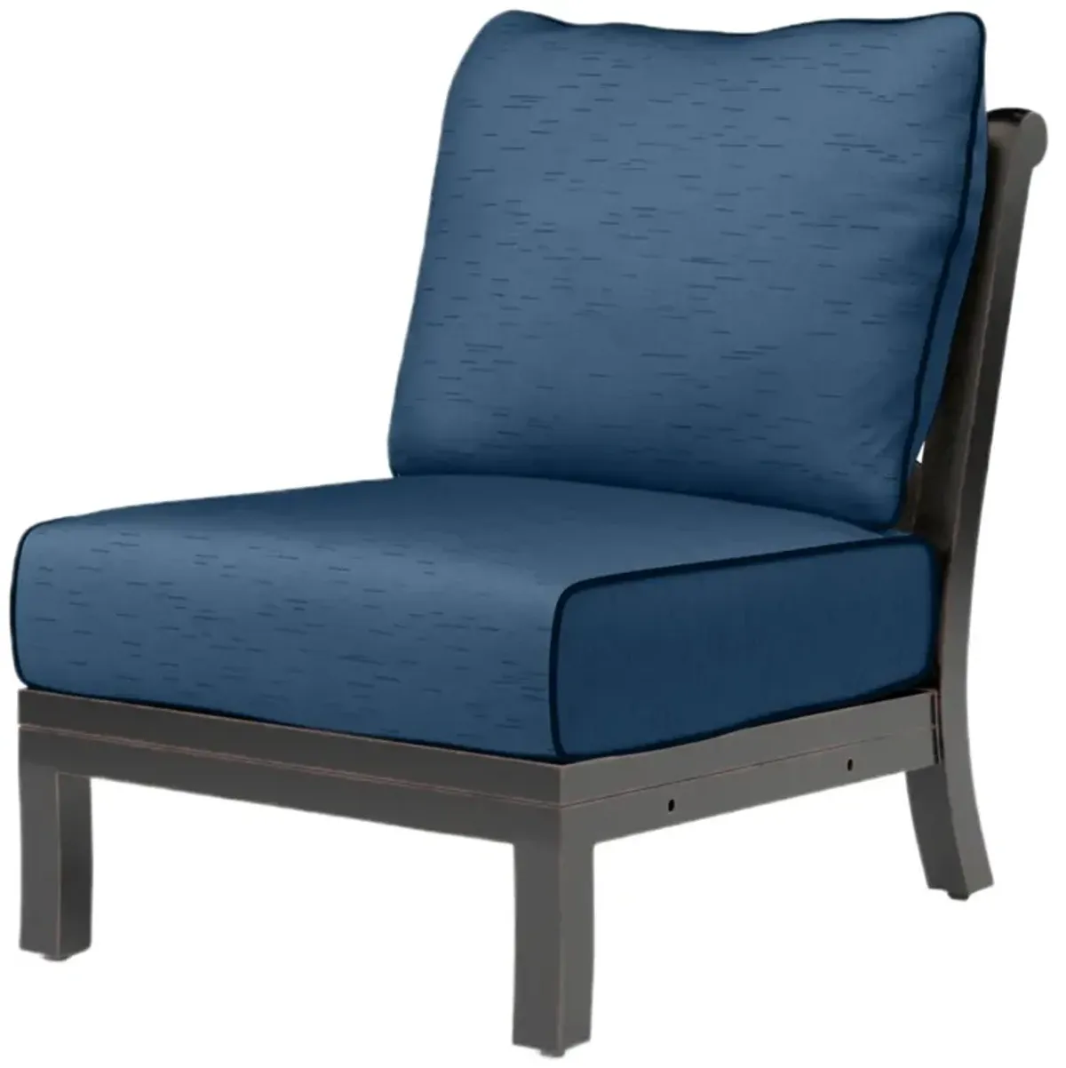 Kairis Outdoor Aluminum Armless Club Chair, Old World Copper Finish