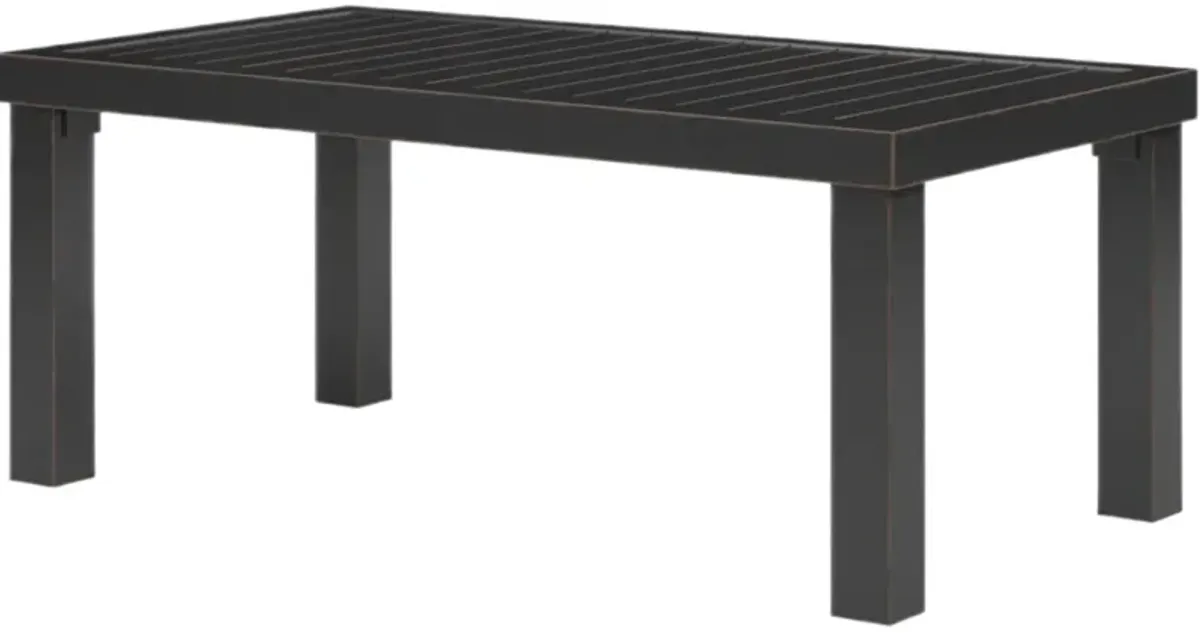 Kairis Outdoor Aluminum Coffee Table, Old World Copper Finish