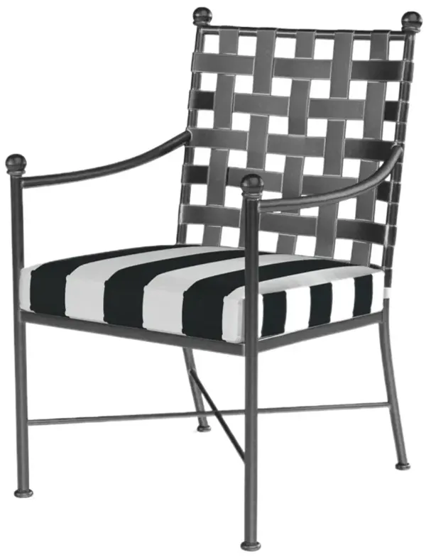 Isla Outdoor Iron Basket Weave Dining Armchair - Multi