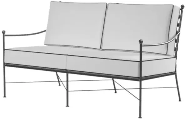 Isla Outdoor Iron Loveseat - Beige