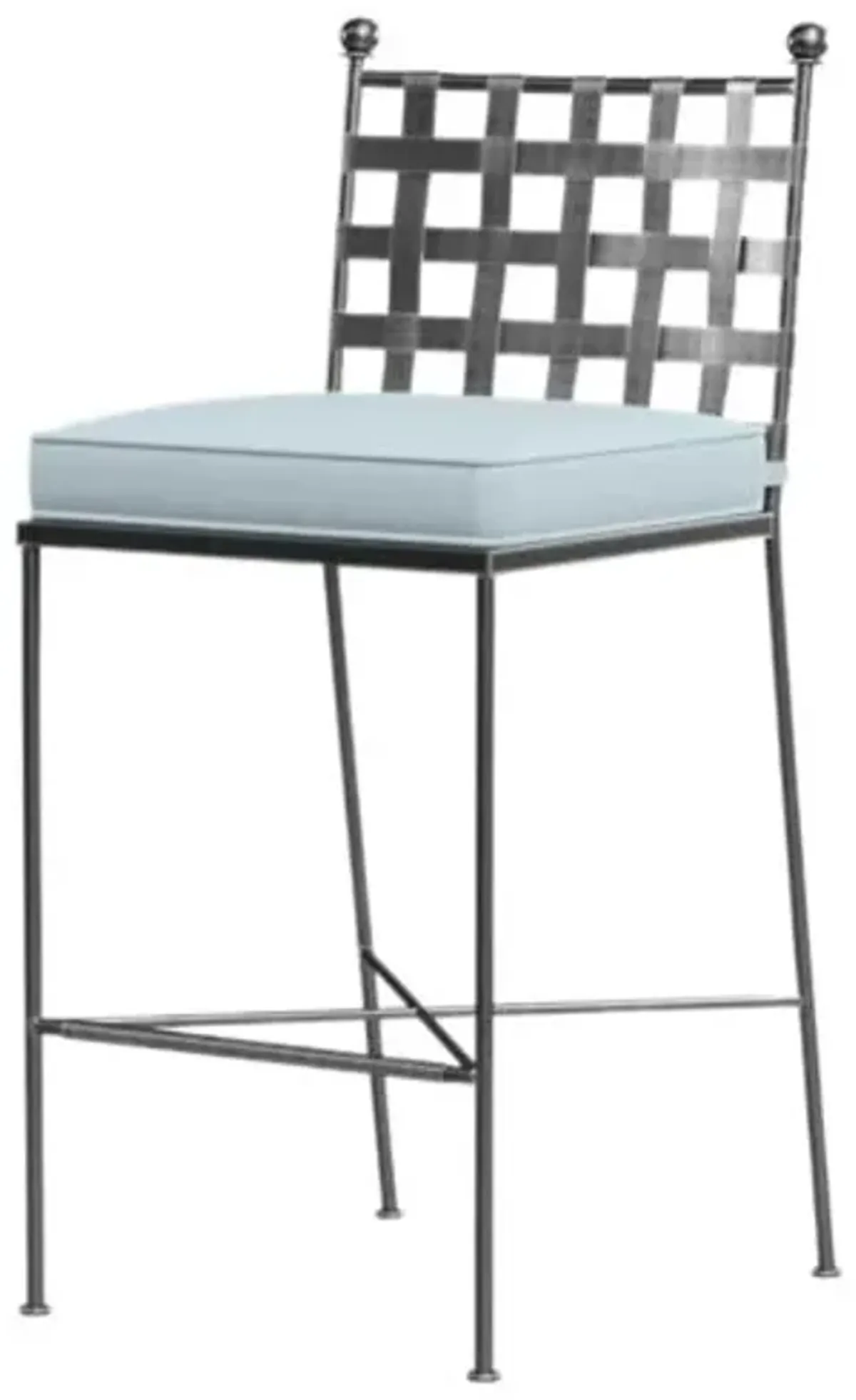 Isla Outdoor Iron Barstool - Blue