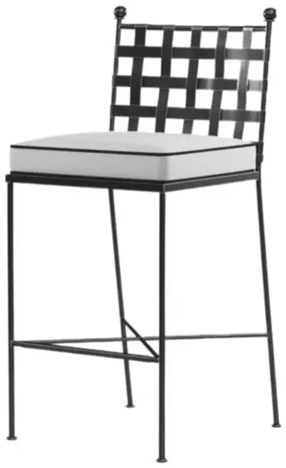 Isla Outdoor Iron Barstool - Beige