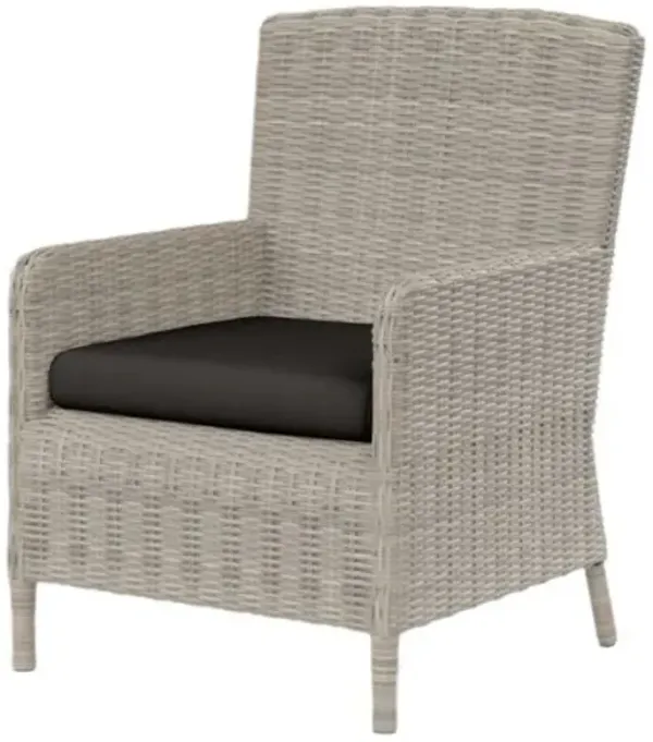Maye Outdoor Aluminum/Resin Wicker Outdoor Dining Chair - Black