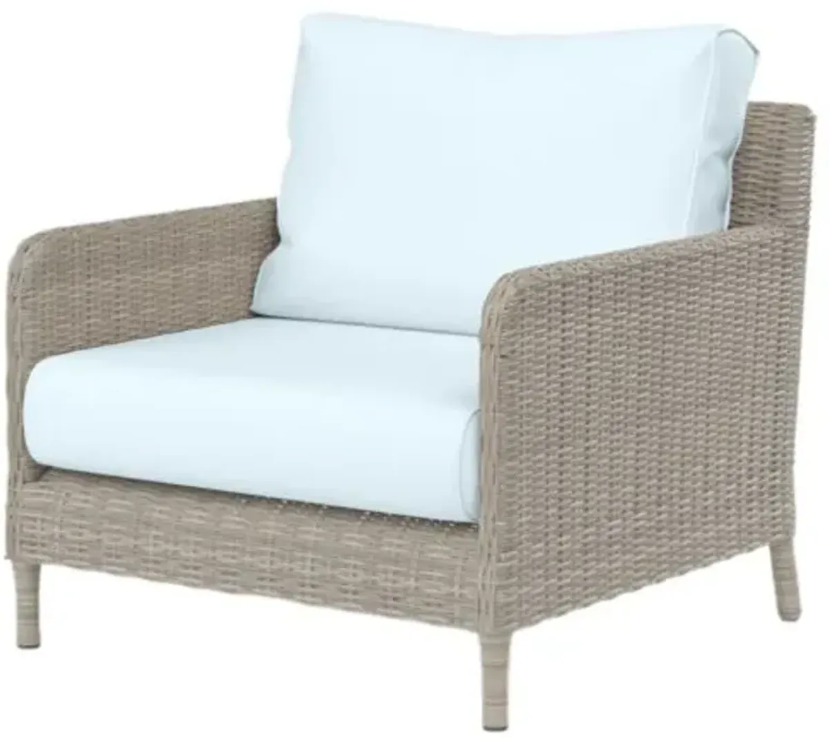 Maye Outdoor Aluminum/Resin Wicker Club Chair