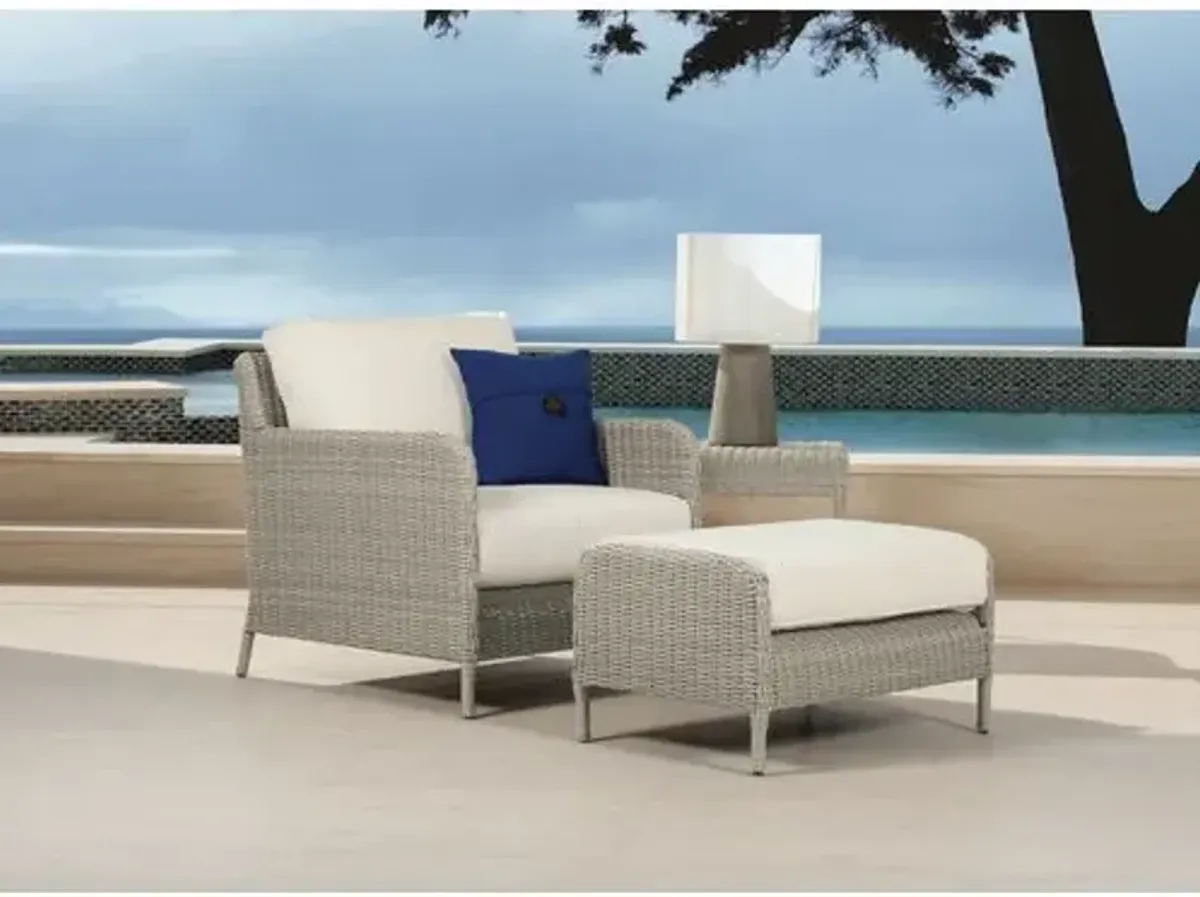 Maye Outdoor Aluminum/Resin Wicker Club Chair