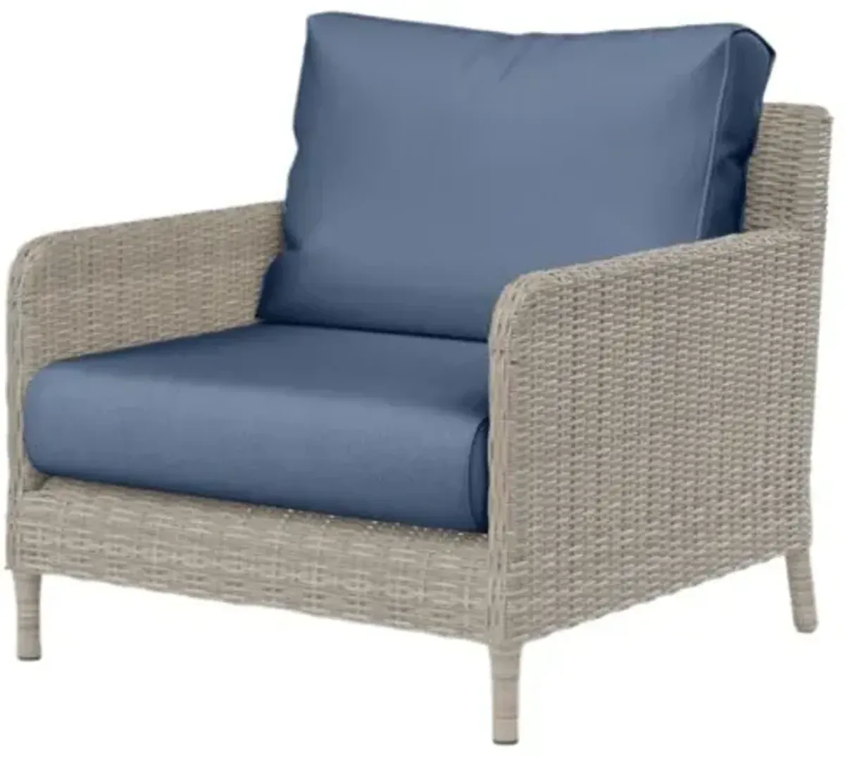 Maye Outdoor Aluminum/Resin Wicker Club Chair