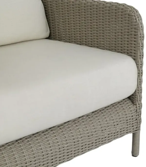 Maye Outdoor Aluminum/Resin Wicker 3-Seat Sofa