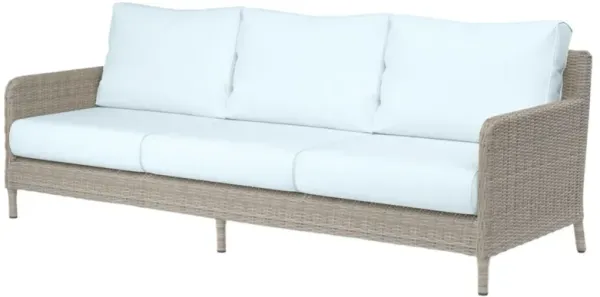 Maye Outdoor Aluminum/Resin Wicker 3-Seat Sofa