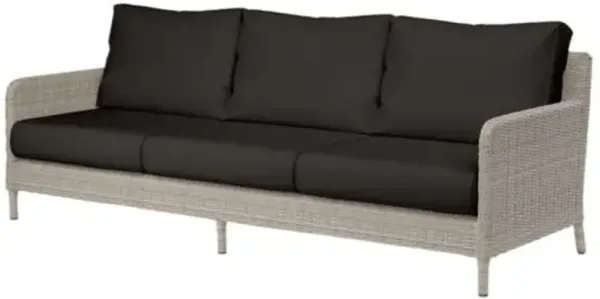 Maye Outdoor Aluminum/Resin Wicker 3-Seat Sofa