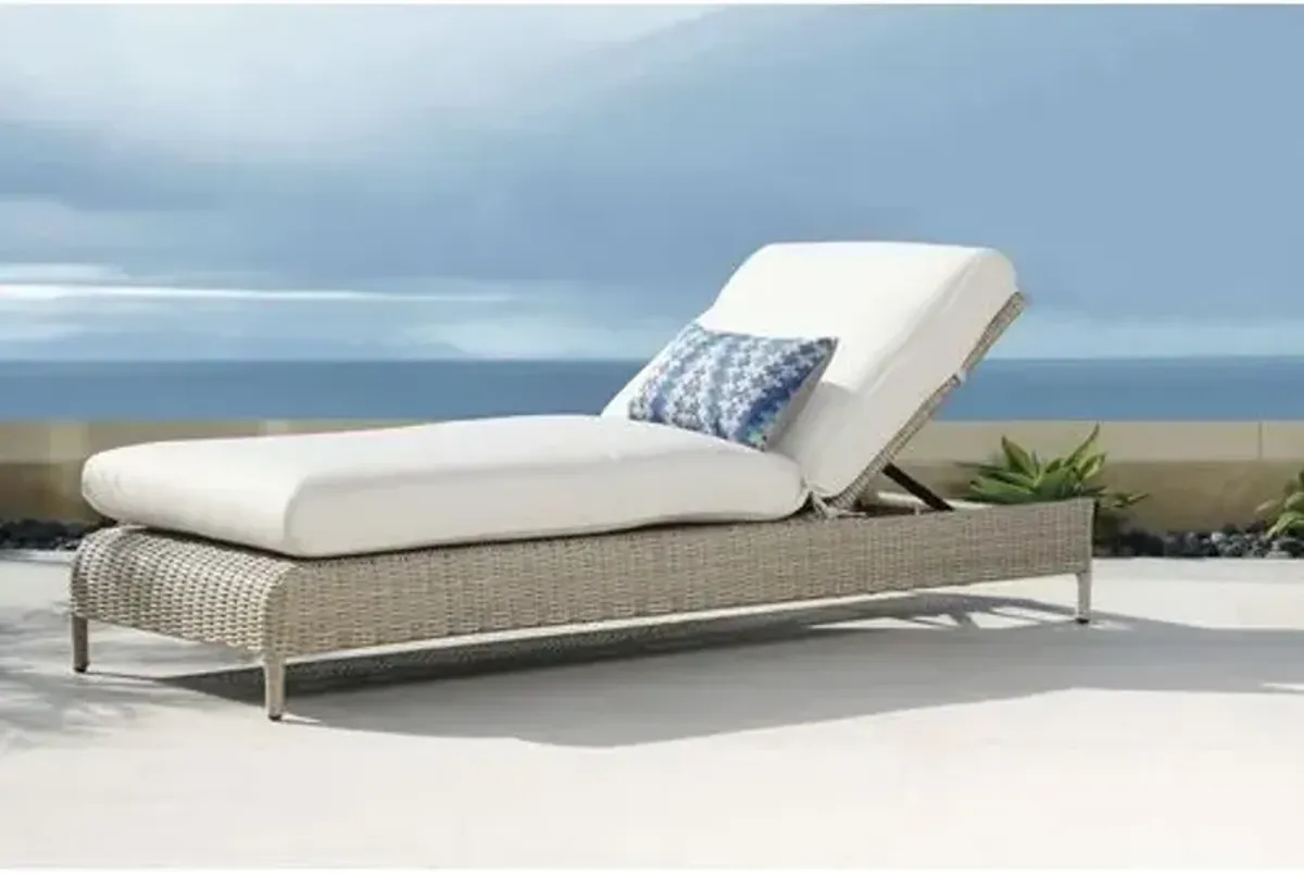 Maye Outdoor Adjustable Chaise - Blue - Comfortable, Sturdy, Stylish