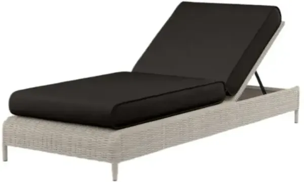 Maye Outdoor Aluminum/Resin Wicker Adjustable Chaise - Black - Comfortable, Sturdy, Stylish