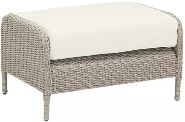 Maye Outdoor Aluminum/Resin Wicker Ottoman