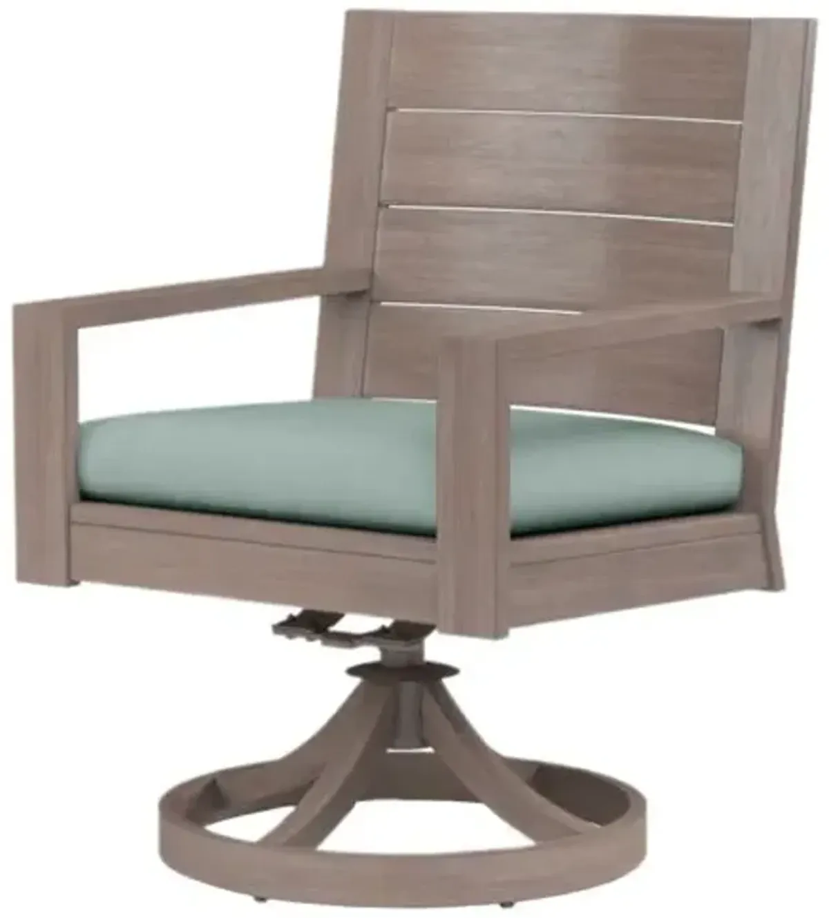Farren Outdoor Aluminum Swivel Dining Chair - Green