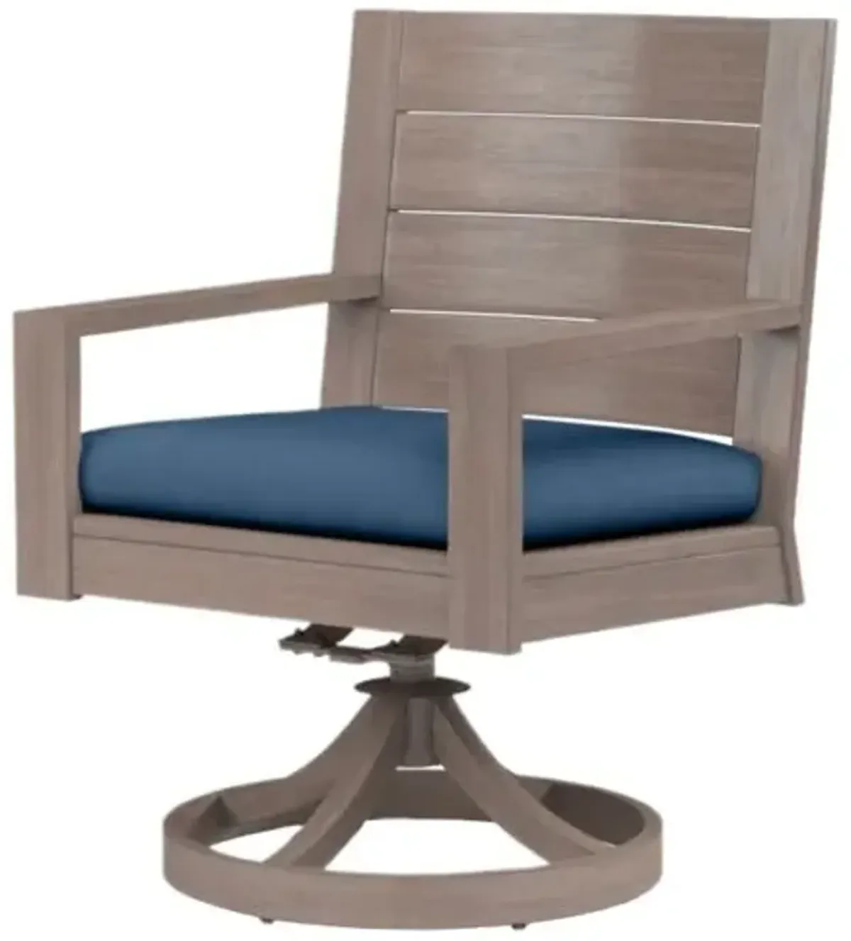 Farren Outdoor Aluminum Swivel Dining Chair - Blue
