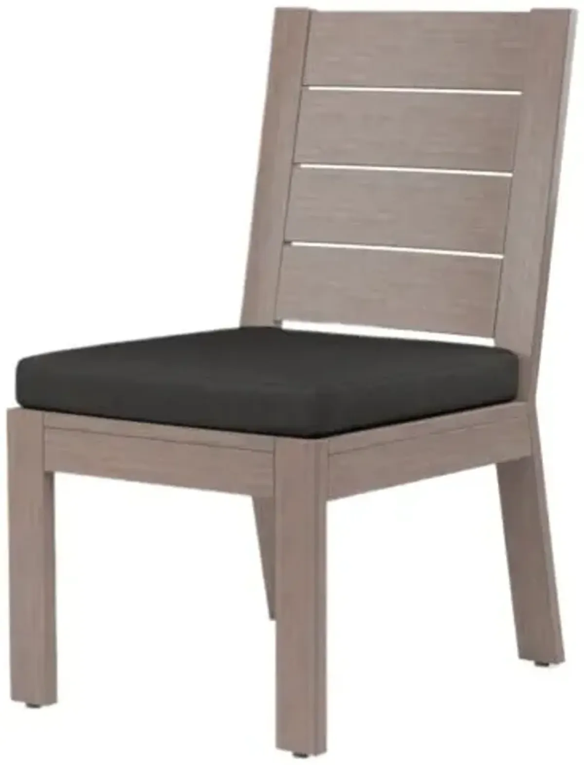 Farren Outdoor Aluminum Armless Dining Chair - Black