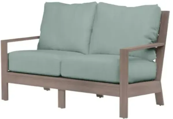 Farren Outdoor Aluminum Loveseat - Green