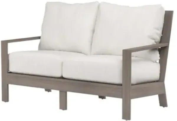 Farren Outdoor Aluminum Loveseat - White