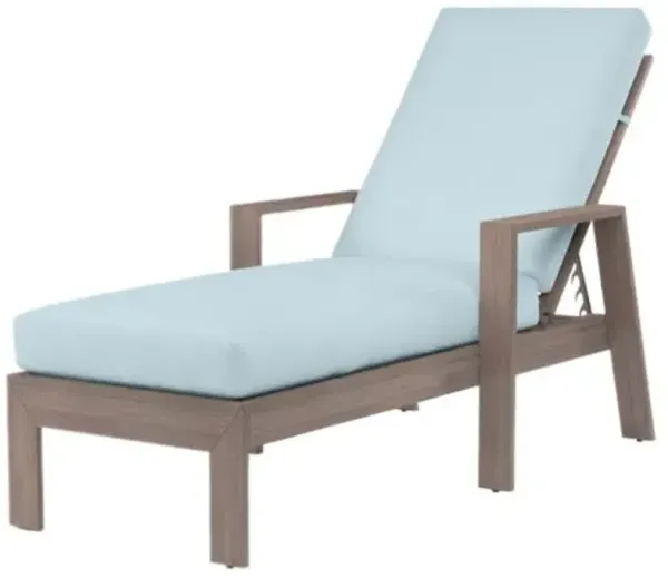 Farren Outdoor Aluminum Chaise Lounge - Blue - Comfortable, Sturdy, Stylish