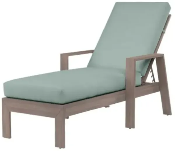 Farren Outdoor Aluminum Chaise Lounge - Green - Comfortable, Sturdy, Stylish