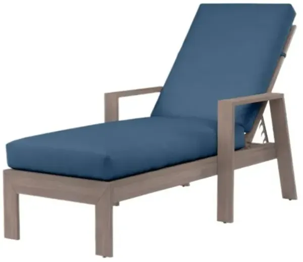 Farren Outdoor Aluminum Chaise Lounge - Blue - Comfortable, Sturdy, Stylish