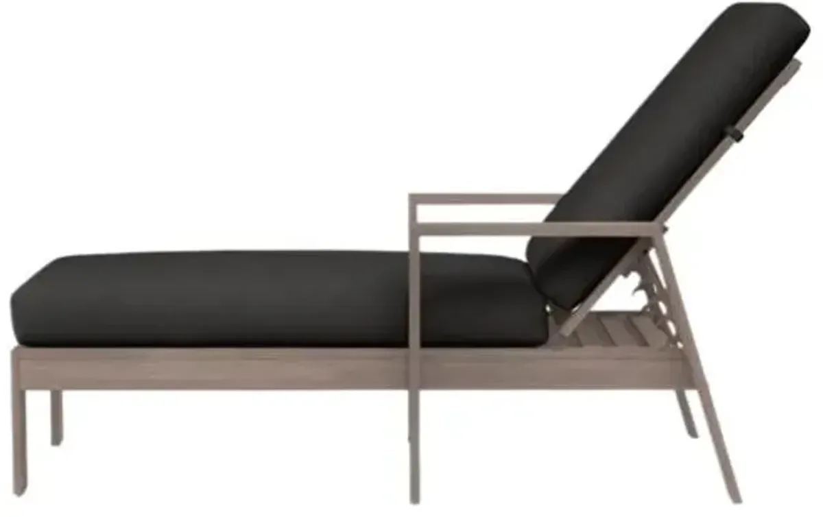 Farren Outdoor Aluminum Chaise Lounge - Black - Comfortable, Sturdy, Stylish