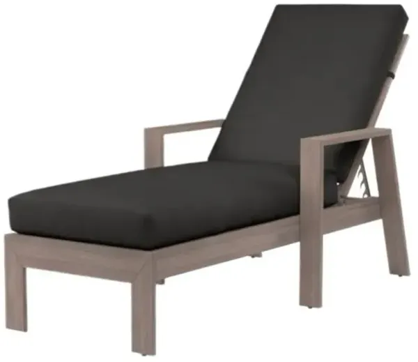 Farren Outdoor Aluminum Chaise Lounge - Black - Comfortable, Sturdy, Stylish