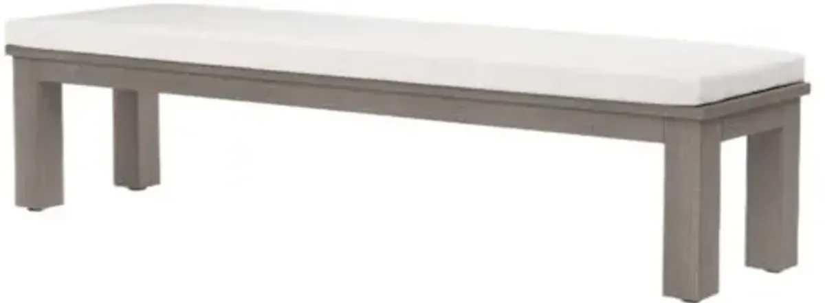 Farren Outdoor Dining Bench - White