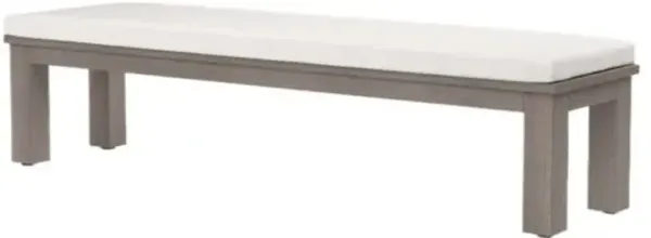 Farren Outdoor Aluminum Dining Bench - White