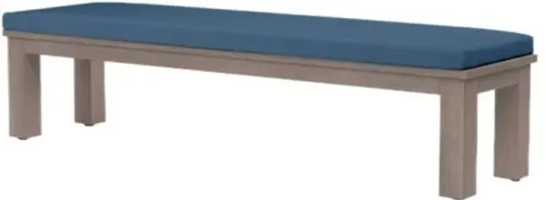 Farren Outdoor Aluminum Dining Bench - Blue