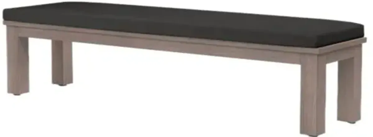 Farren Outdoor Aluminum Dining Bench - Black