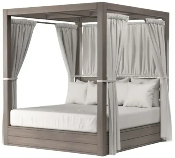 Farren Outdoor Aluminum Resort King Daybed - White - Comfortable, Sturdy