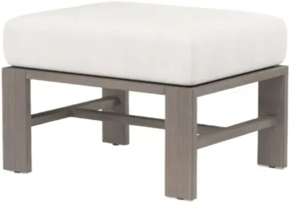 Farren Outdoor Aluminum Ottoman - White
