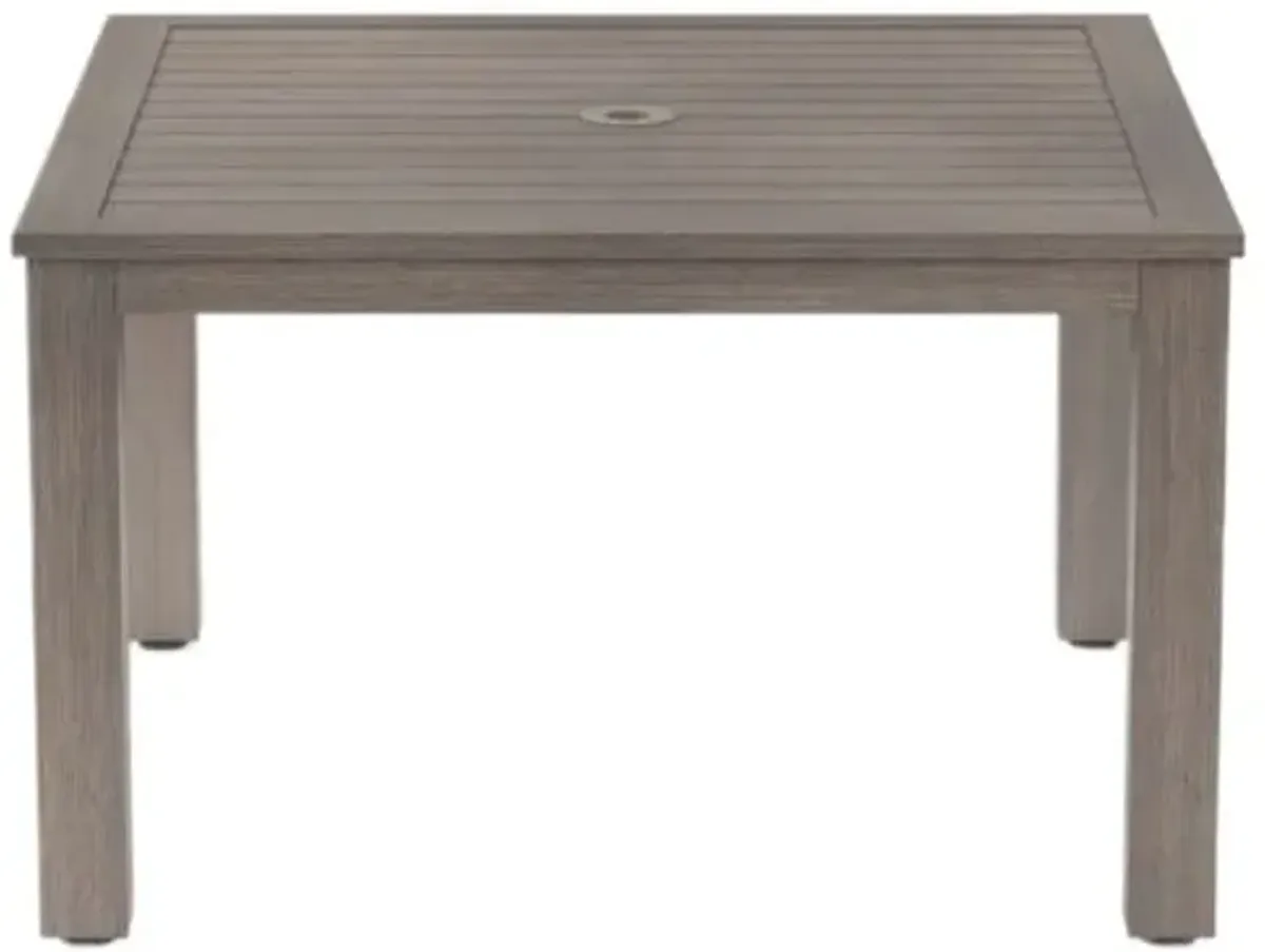 Farren Outdoor 48" Square Table - Driftwood - Brown